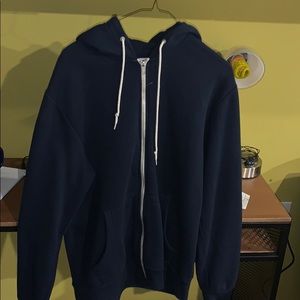 plain navy blue white hoodie old navy adult medium